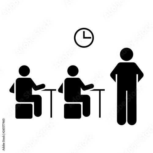 Student, teacher, test, exam icon. Element of enrichment program for school icon. Premium quality graphic design icon. Signs and symbols collection icon for websites, web design
