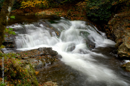Fototapeta Naklejka Na Ścianę i Meble -  Little Pigeon River waterfall cascade, Tennessee, USA