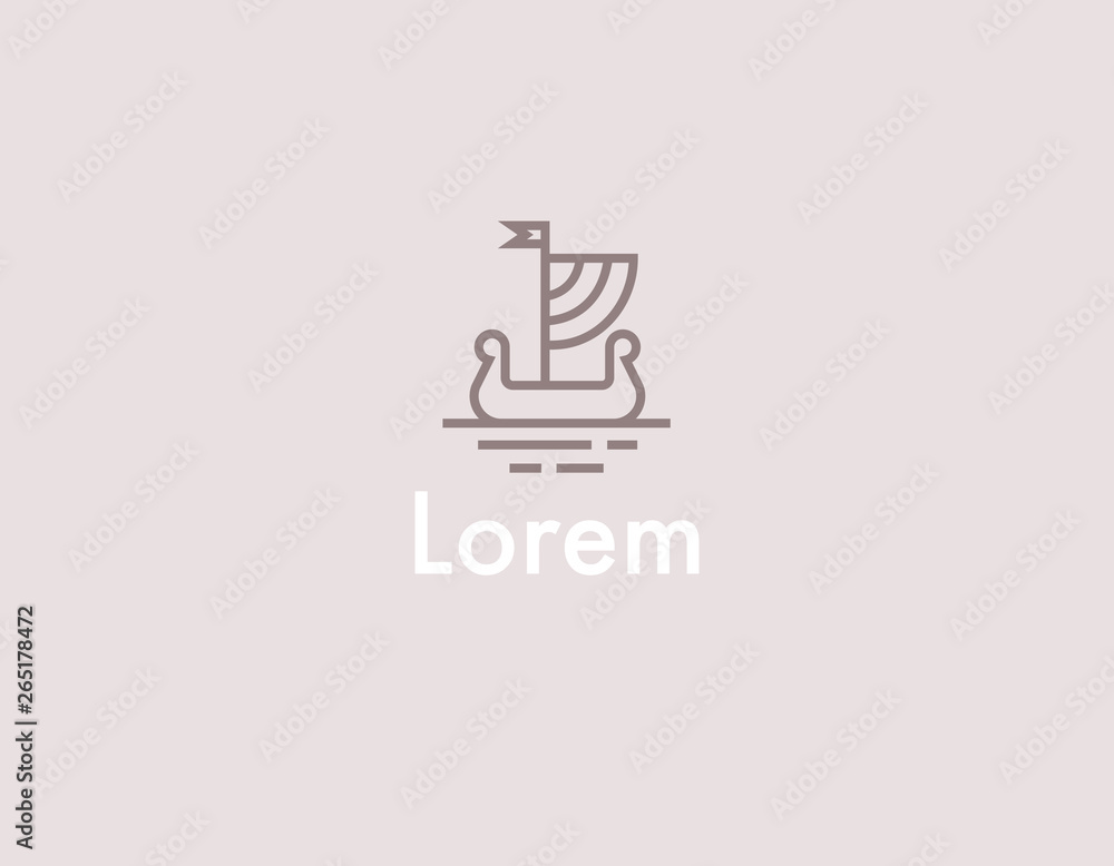 Abstract linear logo icon ancient rook for business company Abstract linear logo icon ancient rook for business company
