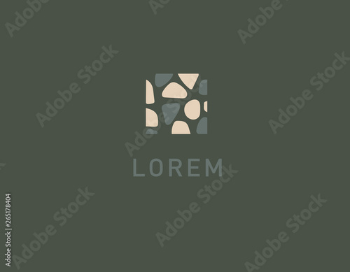 Abstract ethnics logo for ceramic dishes shop