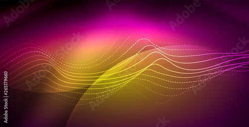 Neon lines shiny glowing background