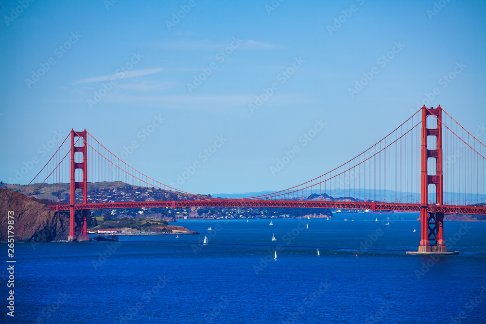 San Francisco bay with the Golden Gate bridge