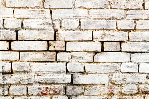 White and red brick wall texture  modern style background  industrial architecture detail