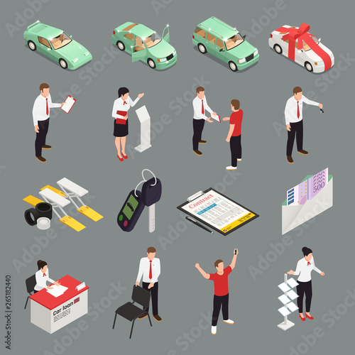 Car Dealership Icons Set