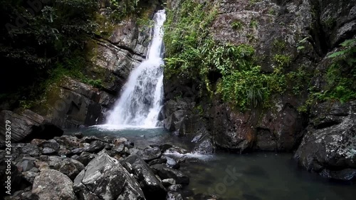 La Mina Waterfall in El Yunque National Forest in Puerto Rico