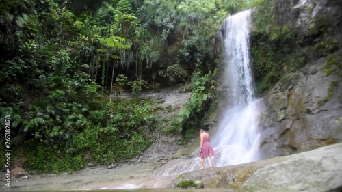 Waterfall in El Yunque National Forest in Puerto Rico