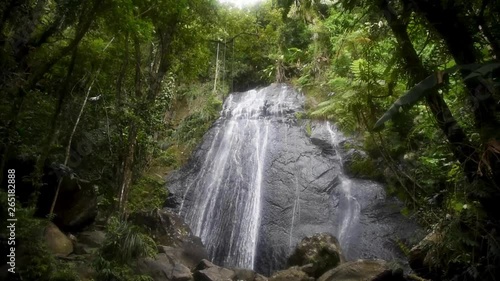 Waterfall in El Yunque National Forest in Puerto Rico