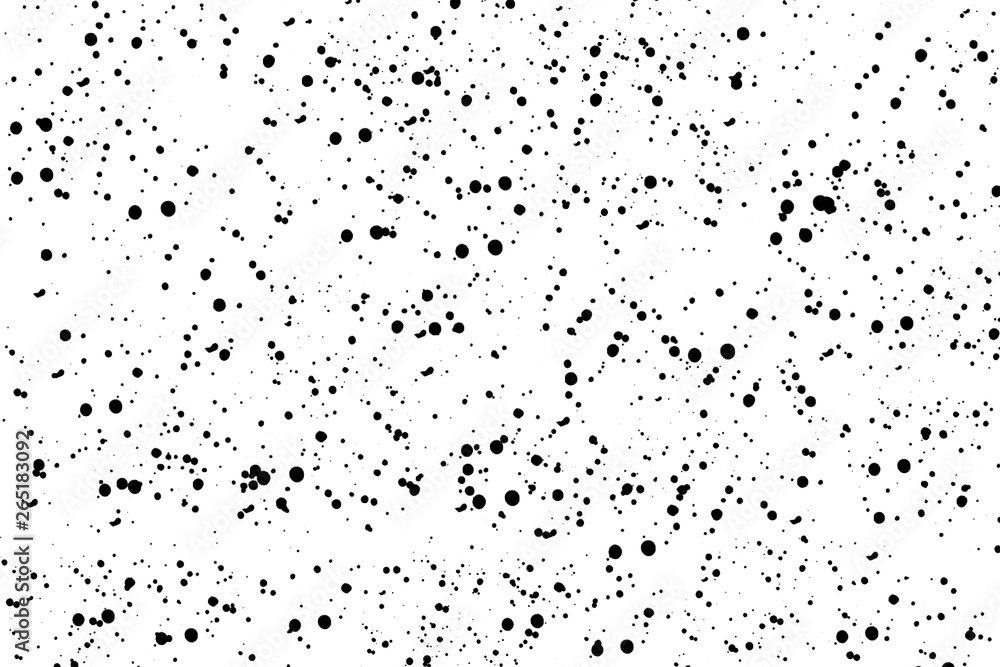 Drops of black paint splattered on a white background, texture Drops of black paint splattered on a white background, texture