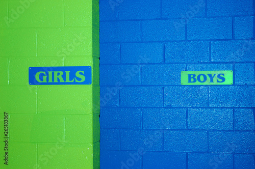 Girls and Boys Colored Wall - Opposite Yet Complimentary
