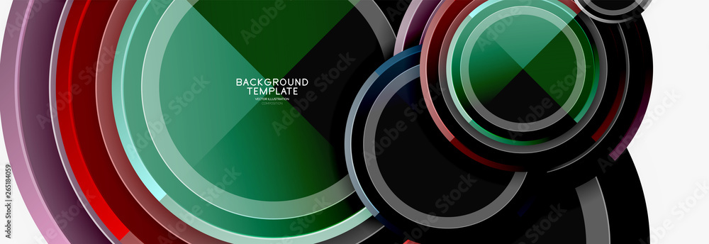 Circle geometric abstract background template for web banner, business presentation, branding, wallpaper Circle geometric abstract background template for web banner, business presentation, branding, wallpaper