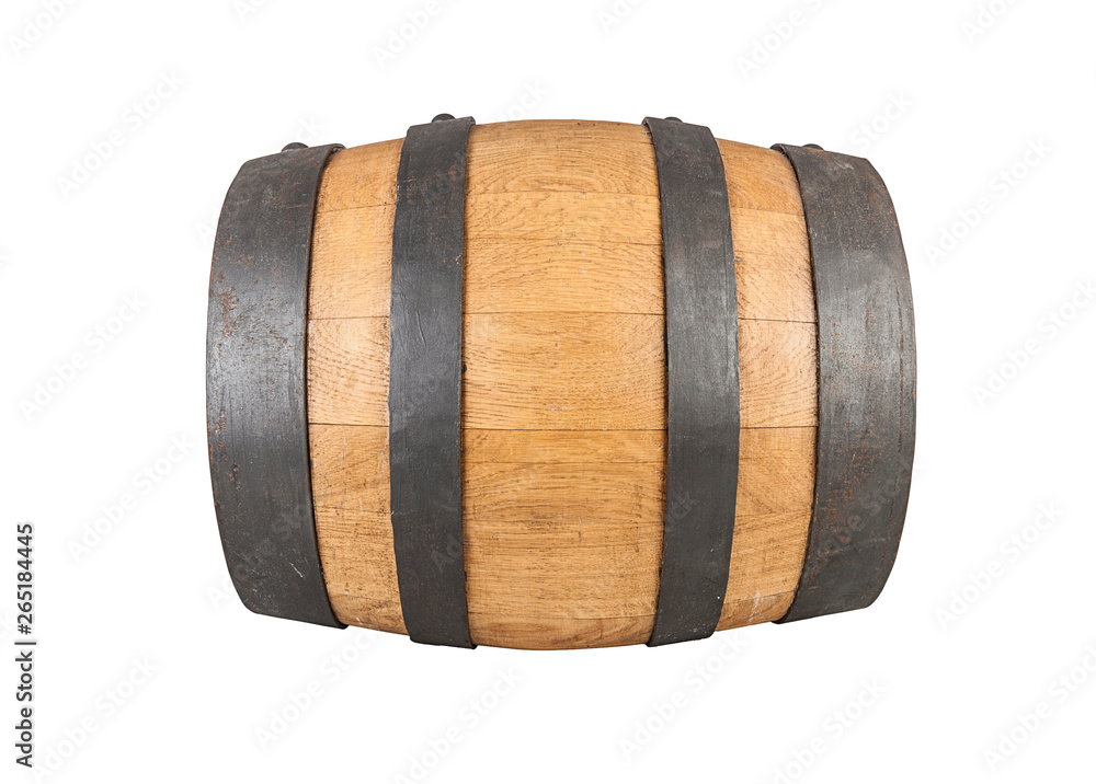 Obraz premium Wooden oak barrel (view and different angle in portfolio)
