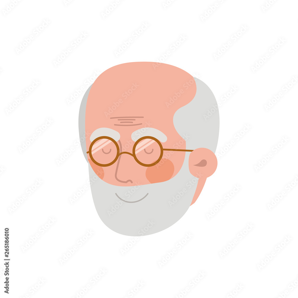 head of grandfather avatar character