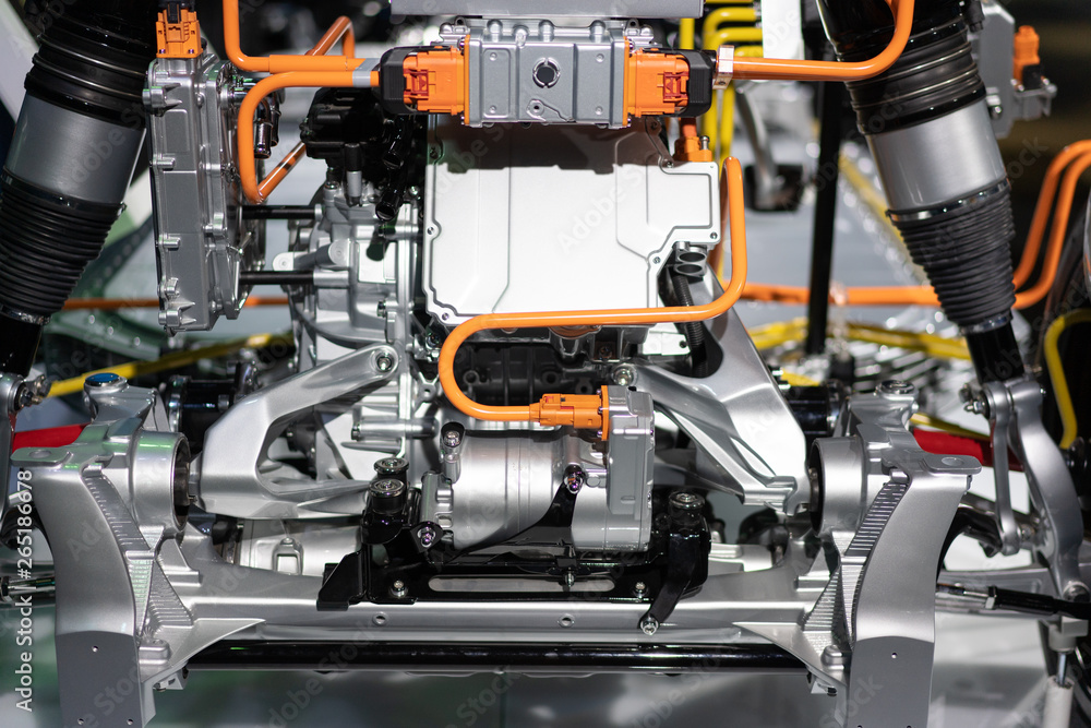 detail of engine in car