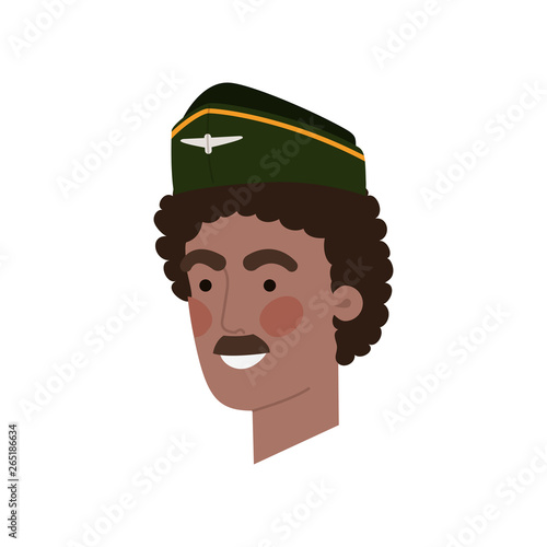 head of man pilot avatar character