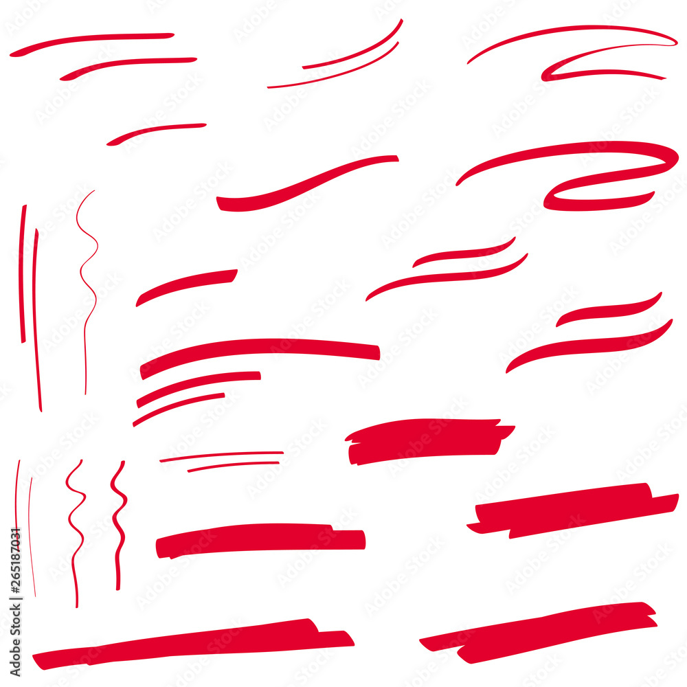 TRAITS ROUGES À MAIN LEVÉE