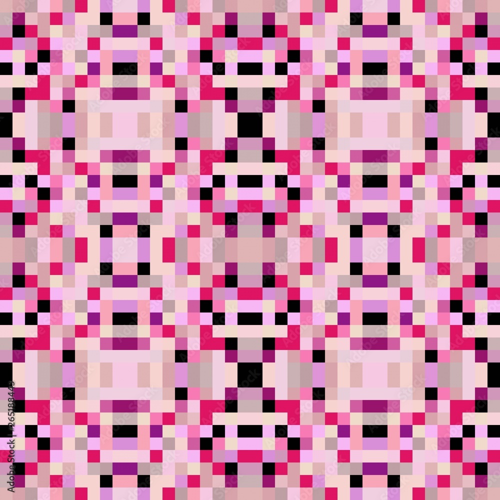 Fototapeta premium seamless pixel pattern mosaic. abstract background with squares can be used for wallpaper, fabric, textile or clothing design.