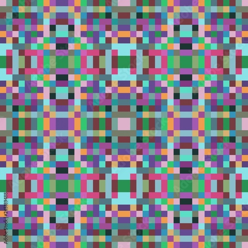 seamless pixel pattern mosaic. abstract background with squares can be used for wallpaper  fabric  textile or clothing design.