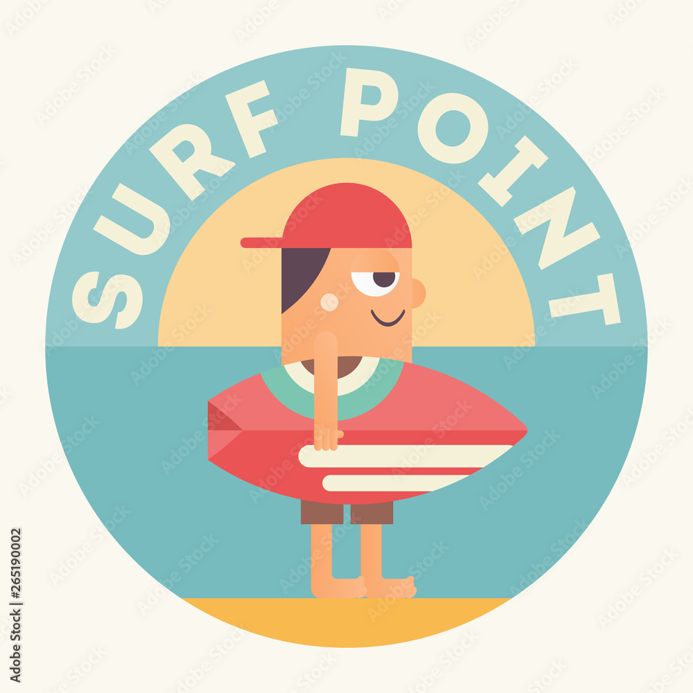 Surfing Poster. Funny Cartoon Surfer with Surfboard under Text Surf Point. Vector Illustration. Retro Design. Emblem for Surfing Club, Website or Online Shop of Surf Equipment. Stock Vector | Adobe Stock Surfing Poster. Funny Cartoon Surfer with Surfboard under Text Surf Point. Vector Illustration. Retro Design. Emblem for Surfing Club, Website or Online Shop of Surf Equipment. Stock Vector | Adobe Stock
