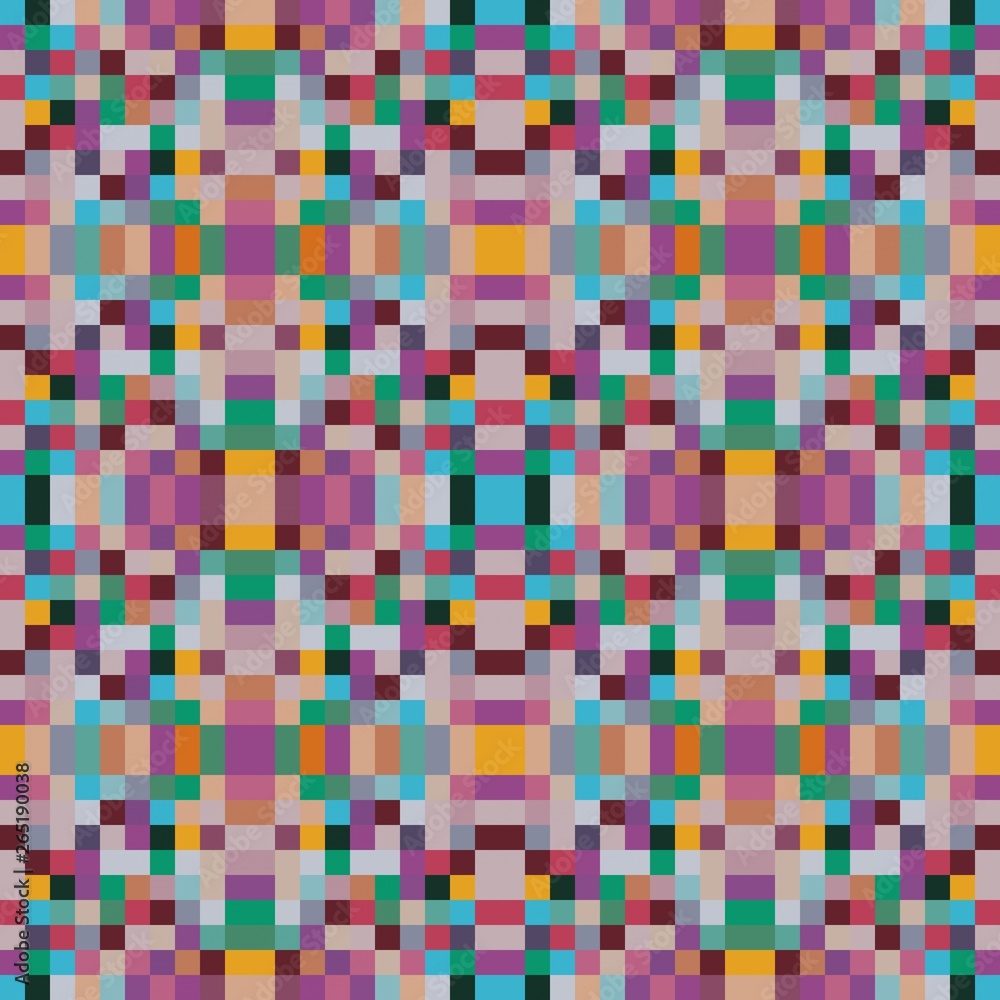 seamless pixel pattern mosaic. abstract background with squares can be used for wallpaper, fabric, textile or clothing design. seamless pixel pattern mosaic. abstract background with squares can be used for wallpaper, fabric, textile or clothing design.
