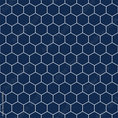 Vector seamless geometric pattern - simple design, decorative hexagon texture