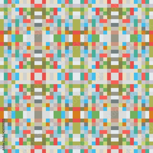Fototapeta Naklejka Na Ścianę i Meble -  seamless pixel pattern mosaic. abstract background with squares can be used for wallpaper, fabric, textile or clothing design.