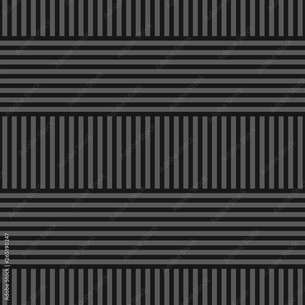Vector seamless simple geometric pattern - dark gray striped texture. Endless linear background. Creative design. Vector seamless simple geometric pattern - dark gray striped texture. Endless linear background. Creative design.
