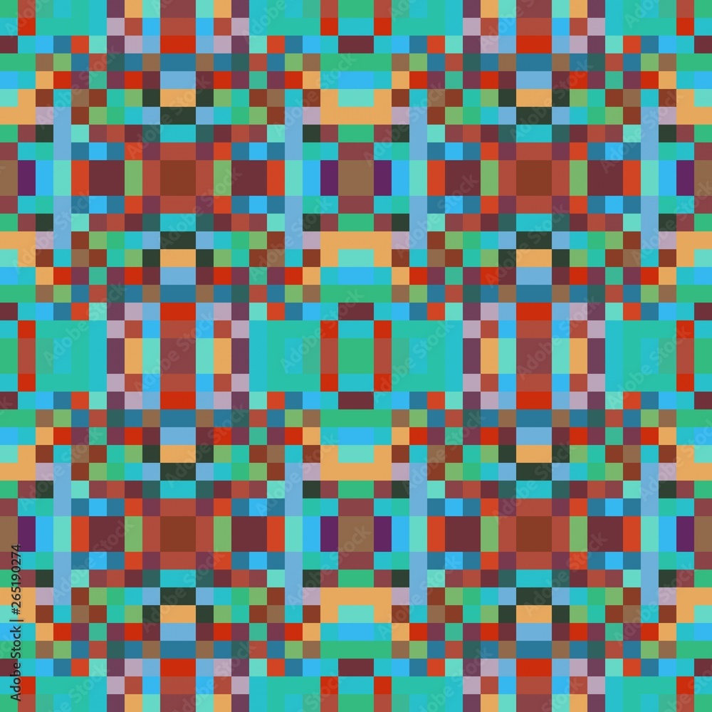 seamless pixel pattern mosaic. abstract background with squares can be used for wallpaper, fabric, textile or clothing design. seamless pixel pattern mosaic. abstract background with squares can be used for wallpaper, fabric, textile or clothing design.