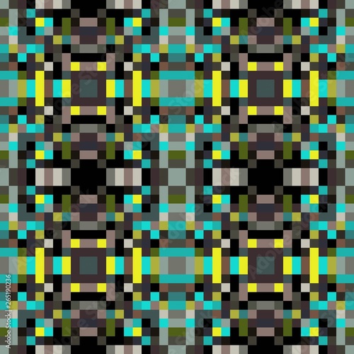seamless pixel pattern mosaic. abstract background with squares can be used for wallpaper  fabric  textile or clothing design.