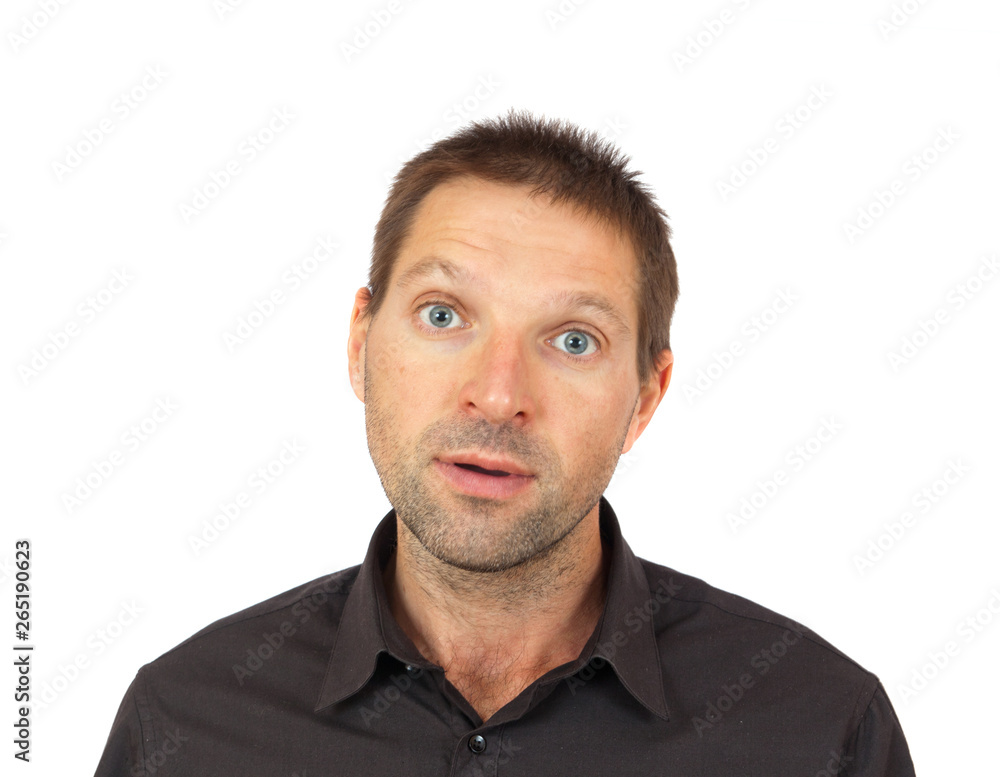 Obraz premium Young woman is very surprised