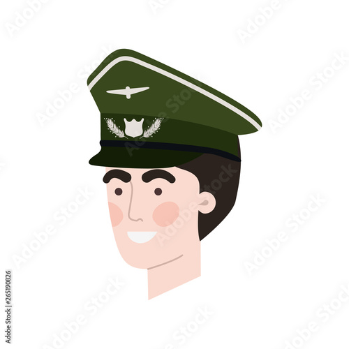 head of man pilot avatar character
