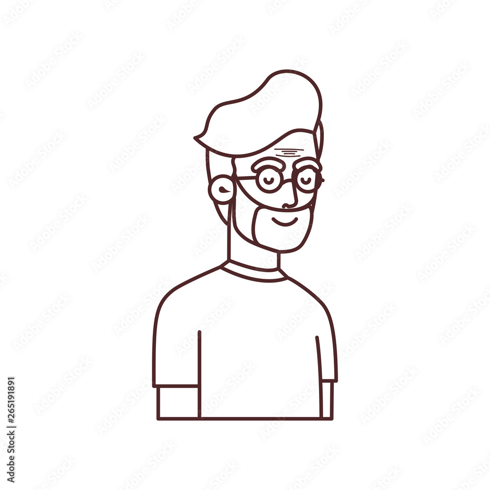 cute grandfather avatar character cute grandfather avatar character