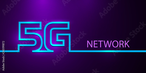 5g network . Wireless internet wifi banner .New mobile communication technology .Wireless network - vector .