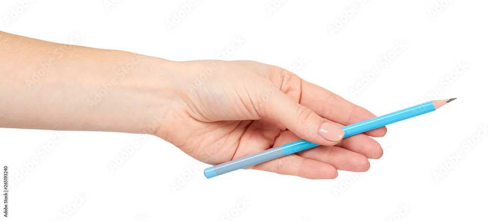 Hand with pencil, drawing or writinng gesture. Hand with pencil, drawing or writinng gesture.