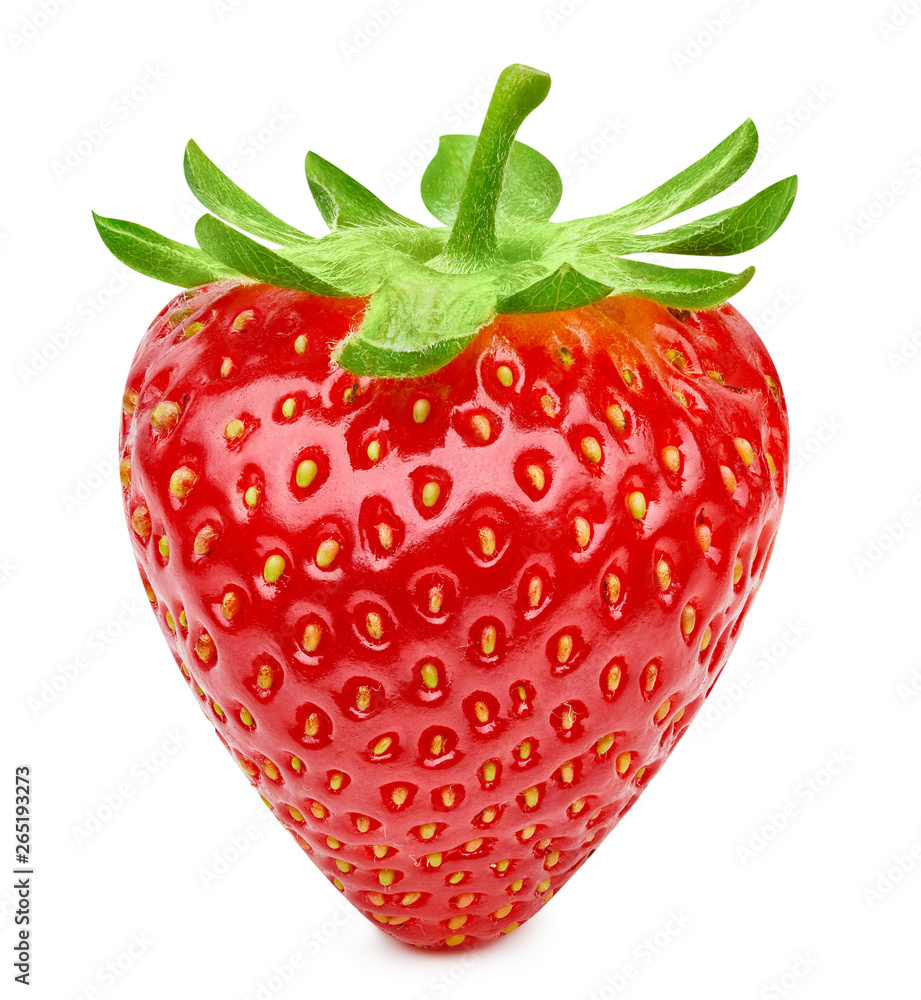Strawberry isolated on white - obrazy, fototapety, plakaty 
