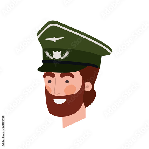 head of man pilot avatar character