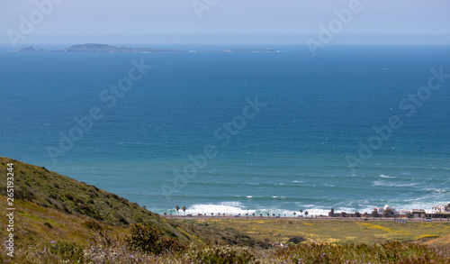 View of Ensenada (Sauzal) shore from the hills