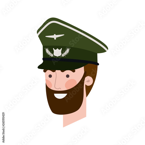 head of man pilot avatar character