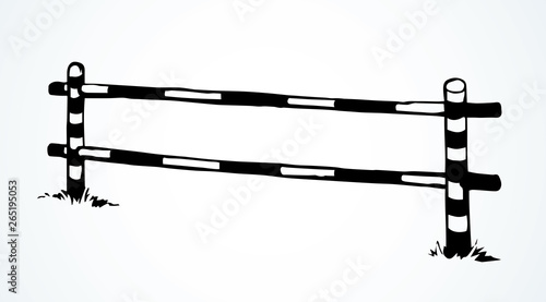 Barrier for horse racing. Vector drawing