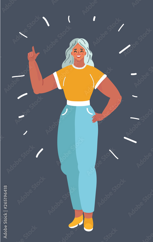 Beautiful woman in profile with her finger pointing at your text Beautiful woman in profile with her finger pointing at your text