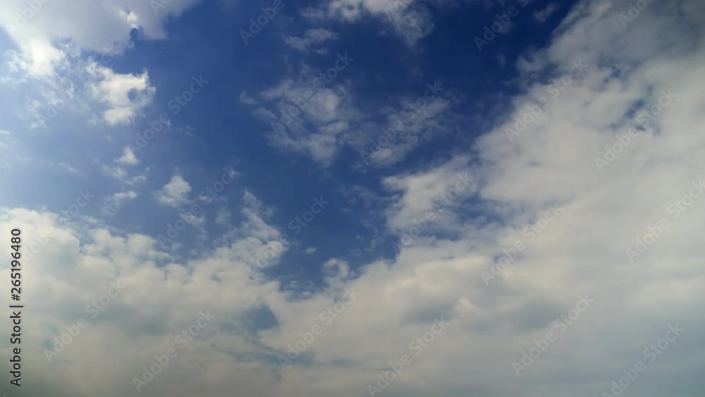 Time lapse of cumulus clouds against a blue sky. Time lapse of cumulus clouds against a blue sky.