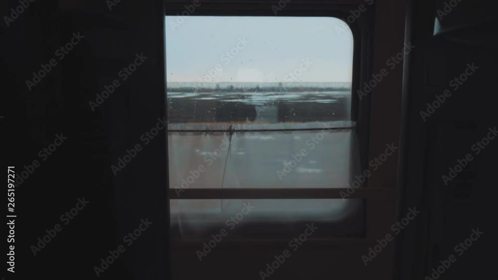 concept train journey travel. view beautiful from the window of a moving train railway trip Russia winter. slow motion video. interior inside train lifestyle concept train journey travel. view beautiful from the window of a moving train railway trip Russia winter. slow motion video. interior inside train lifestyle
