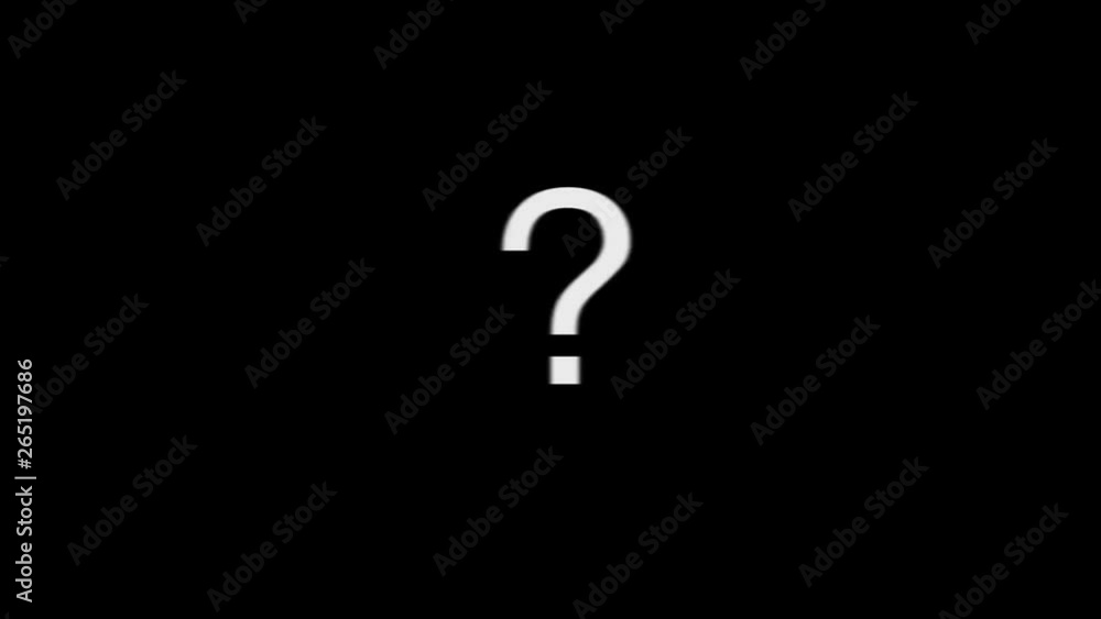Question Mark Animation of a question mark symbol, with old