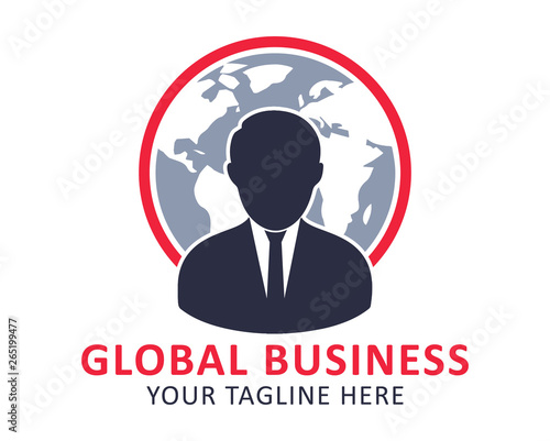 Global Business Logo. Editable vector EPS.