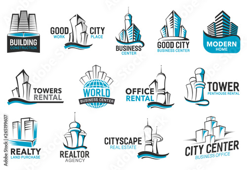 Building corporate identity real estate icons