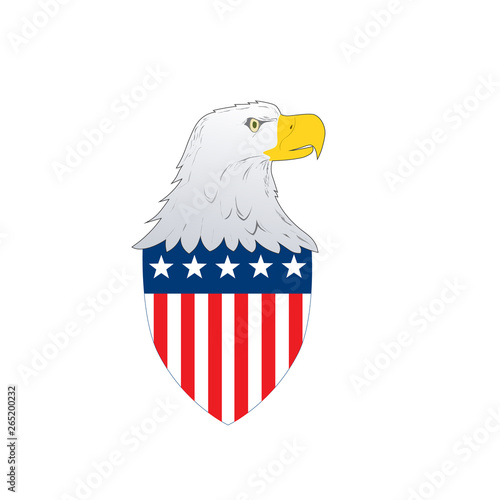 American Flag Badge Shield ...