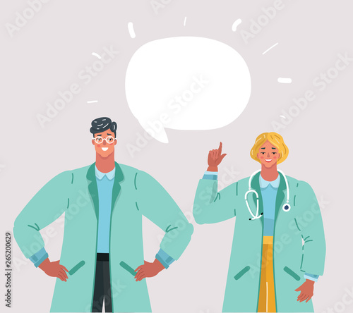 Doctor talking. Man and woman.