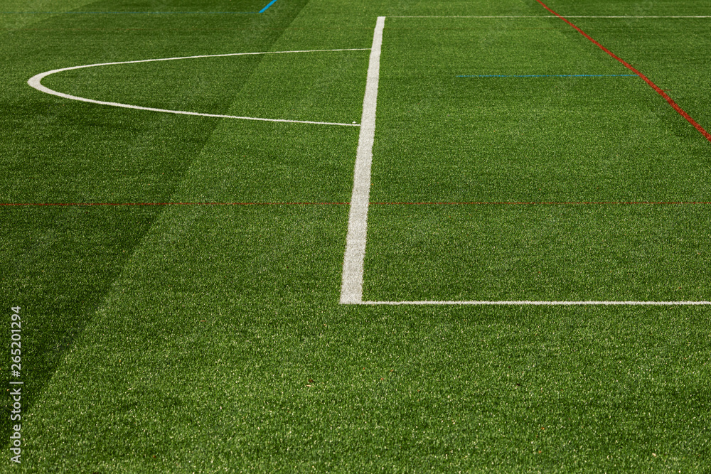 Fototapeta premium pitch, artificial turf, lines limits