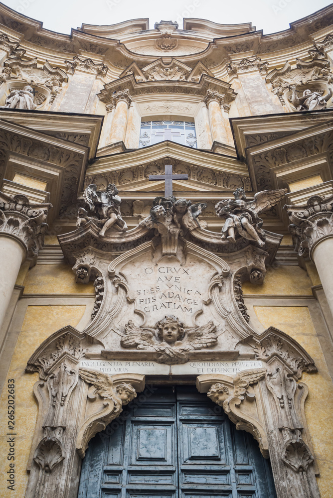 Facade of an ancient and sublime Roman church