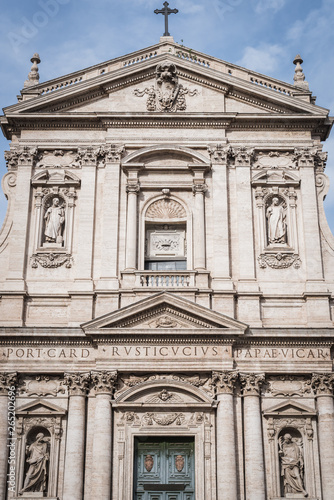 Facade of the Basilica San Martino ai Monti in Rome