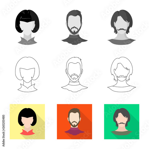 Isolated object of professional and photo symbol. Collection of professional and profile vector icon for stock.